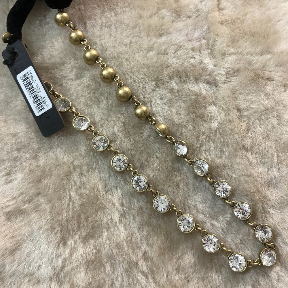 NWT J.Crew velvet tieback necklace